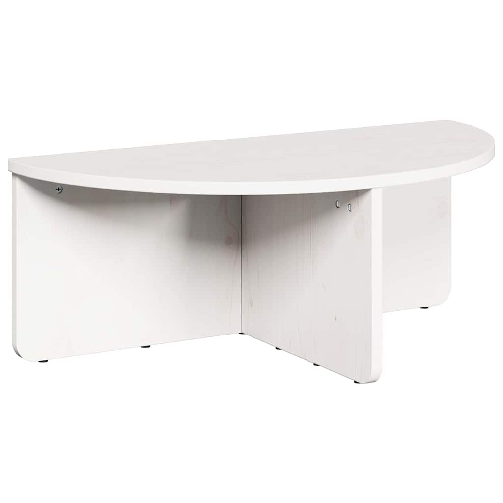 Couchtisch 2 pcs Weiß 79 x 39,5 x 40 cm Massivholz Kiefer