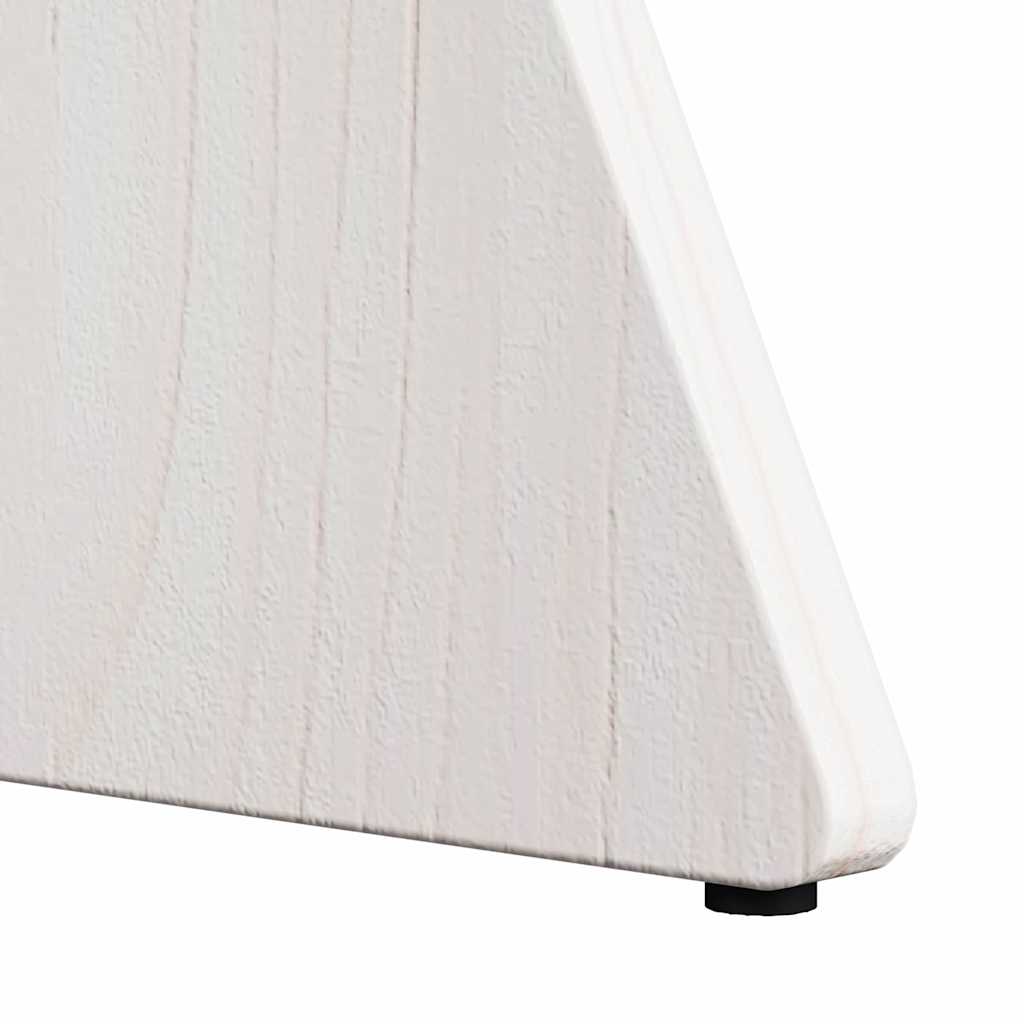 Couchtisch 3 pcs Weiß 49 x 49 x 30 cm Massivholz Kiefer