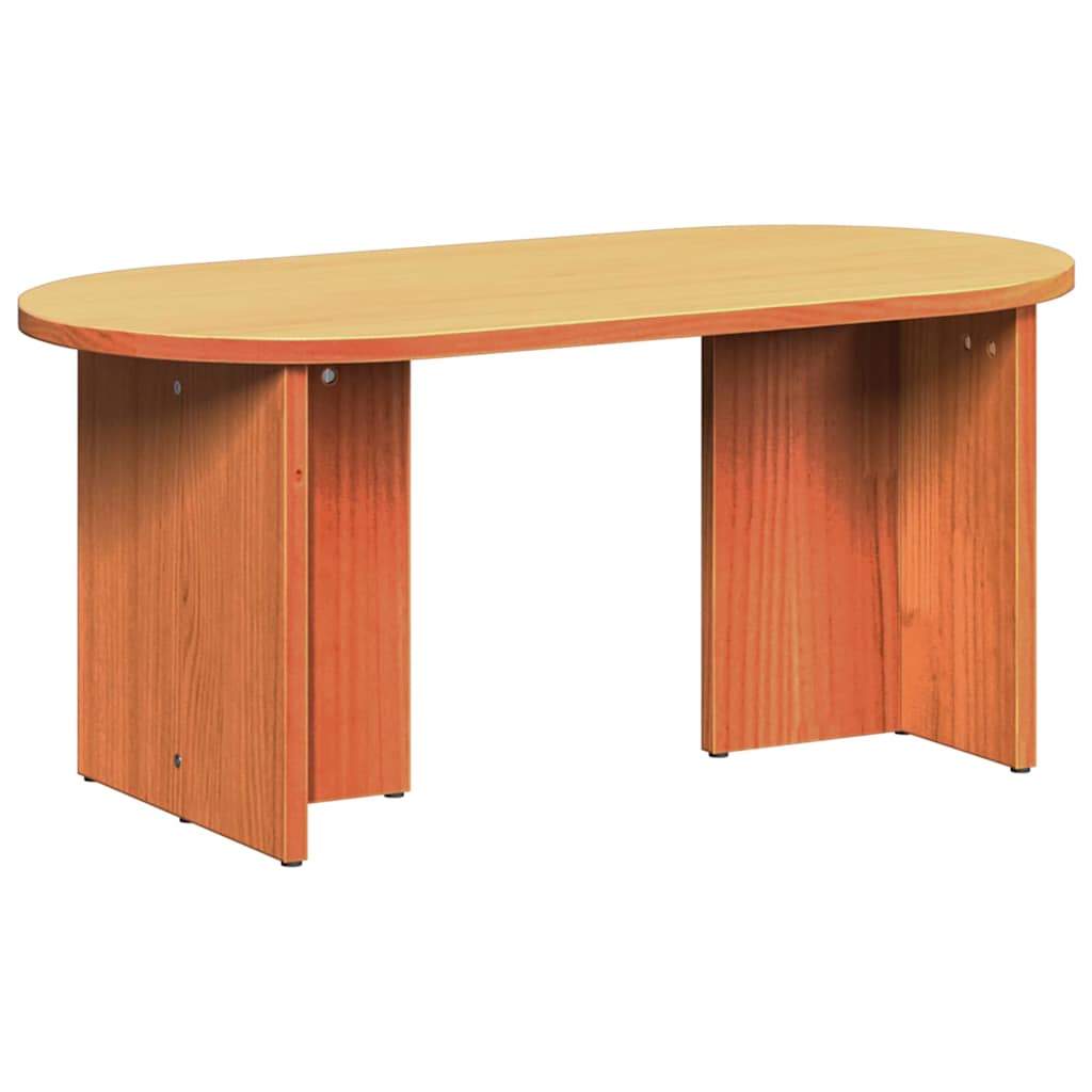 Couchtisch Wachsbraun 80 x 39,5 x 35 cm Massivholz Kiefer
