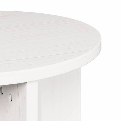 Couchtisch 2 pcs Weiß 41,5 x 41,5 x 44 cm Massivholz Kiefer