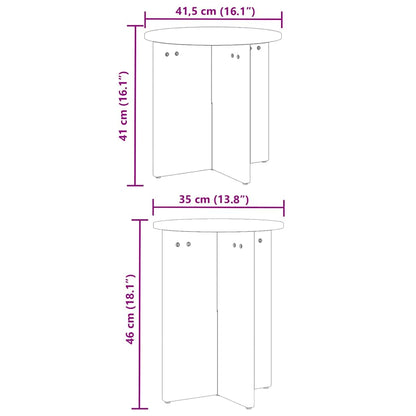 Couchtisch 2 pcs Weiß 41,5 x 41,5 x 41 cm Massivholz Kiefer