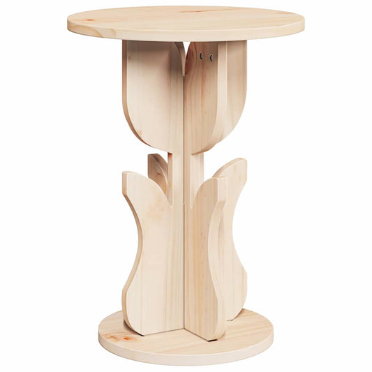 Beistelltisch Natur 39.5 x 39.5 x 53.5 cm Massivholz Kiefer