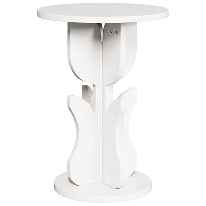 Beistelltisch Weiß 39.5 x 39.5 x 53.5 cm Massivholz Kiefer