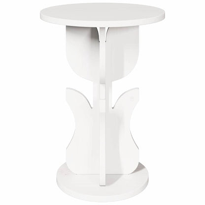 Beistelltisch Weiß 39.5 x 39.5 x 53.5 cm Massivholz Kiefer