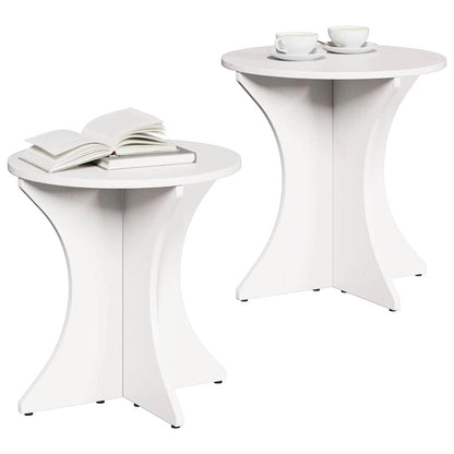 Couchtisch 2 pcs Weiß 46 x 46 x 47 cm Massivholz Kiefer