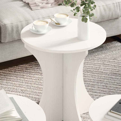 Couchtisch 3 pcs Weiß 46 x 46 x 47 cm Massivholz Kiefer