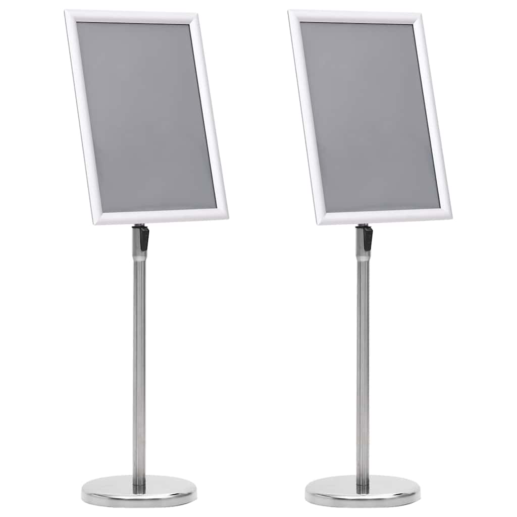 Plakatständer 2 pcs Silber 45 x 33 x 88 cm Aluminiumlegierung