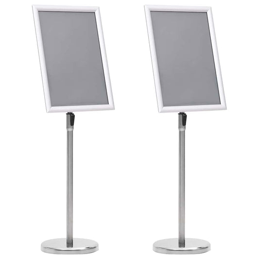 Plakatständer 2 pcs Silber 45 x 33 x 88 cm Aluminiumlegierung