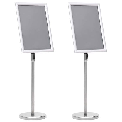 Plakatständer 2 pcs Silber 45 x 33 x 88 cm Aluminiumlegierung
