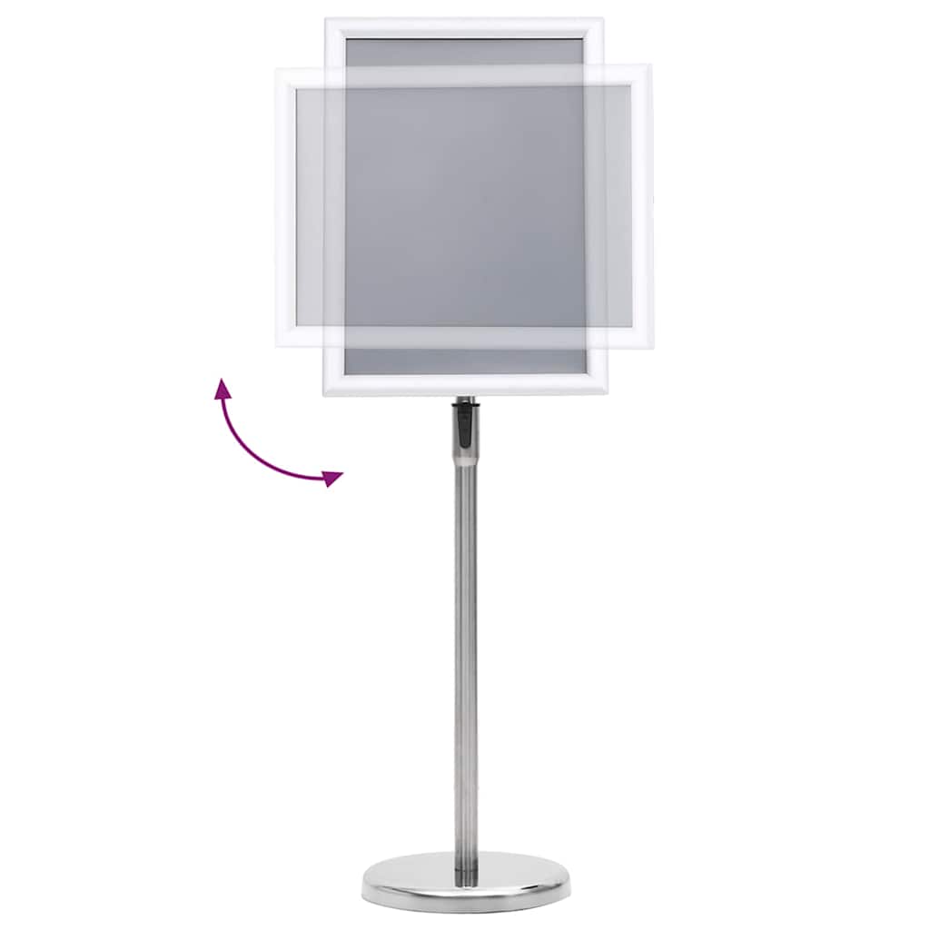 Plakatständer 2 pcs Silber 45 x 33 x 88 cm Aluminiumlegierung