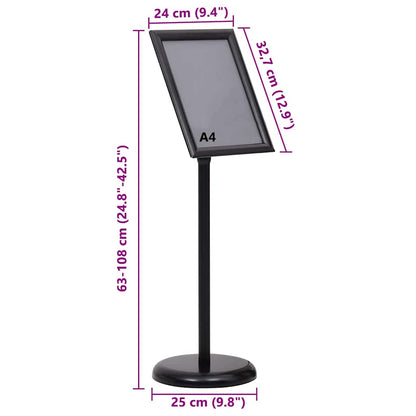 Plakatständer 2 pcs Schwarz 32,5 x 24 x 78 cm