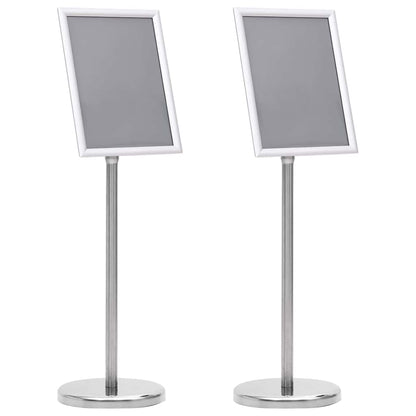 Plakatständer 2 pcs Silber 32,5 x 24 x 78 cm Aluminiumlegierung