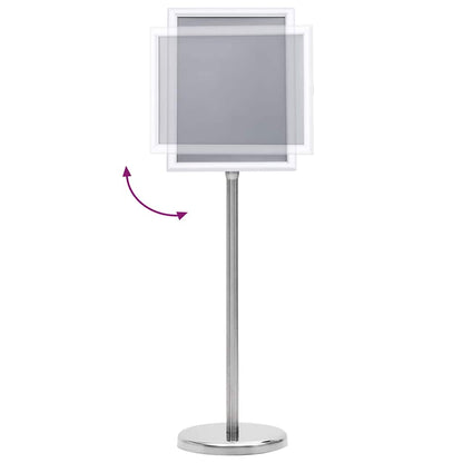 Plakatständer 2 pcs Silber 32,5 x 24 x 78 cm Aluminiumlegierung