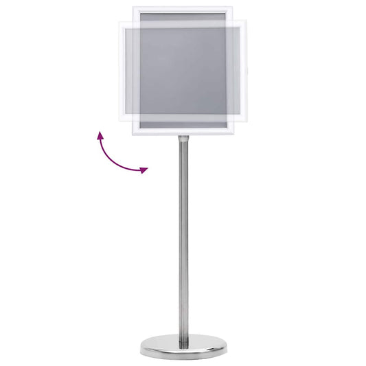 Plakatständer 2 pcs Silber 32,5 x 24 x 78 cm Aluminiumlegierung
