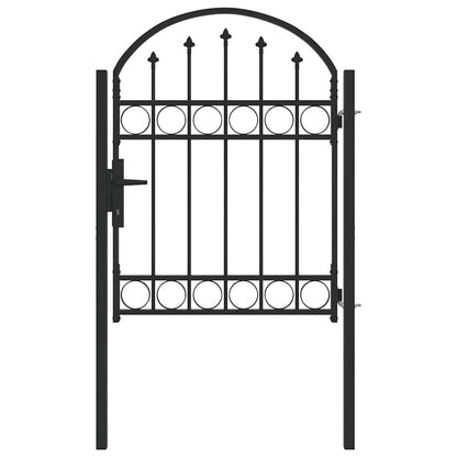 Zauntor Grau 100 x 125 cm Pulverbeschichteter Stahl