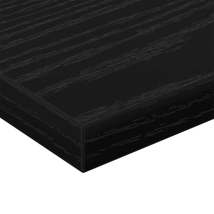 Regalbrett 4 pcs Schwarz 40 x 10 x 1.5 cm Holzwerkstoff