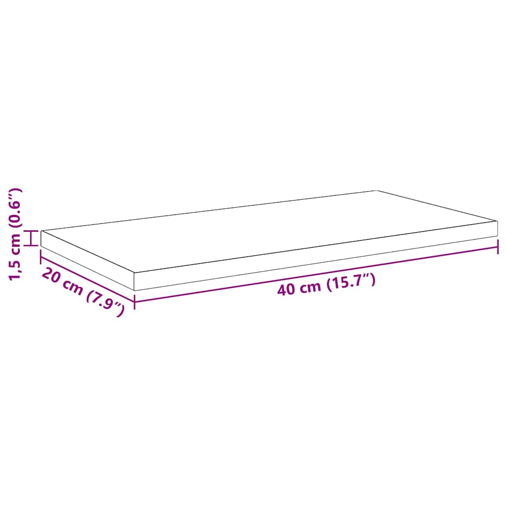 Regalbrett 4 pcs Schwarz 40 x 20 x 1.5 cm Holzwerkstoff