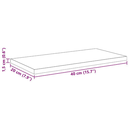Regalbrett 4 pcs Schwarz 40 x 20 x 1.5 cm Holzwerkstoff