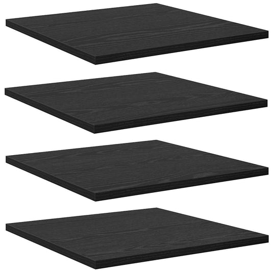 Regalbrett 4 pcs Schwarz 40 x 40 x 1.5 cm Holzwerkstoff