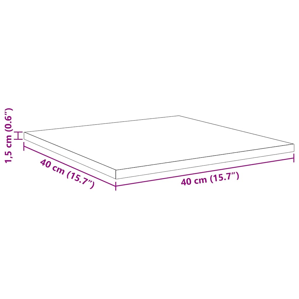 Regalbrett 4 pcs Schwarz 40 x 40 x 1.5 cm Holzwerkstoff