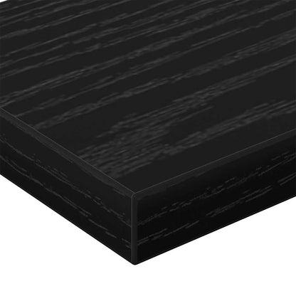 Regalbrett 4 pcs Schwarz 60 x 10 x 1.5 cm Holzwerkstoff