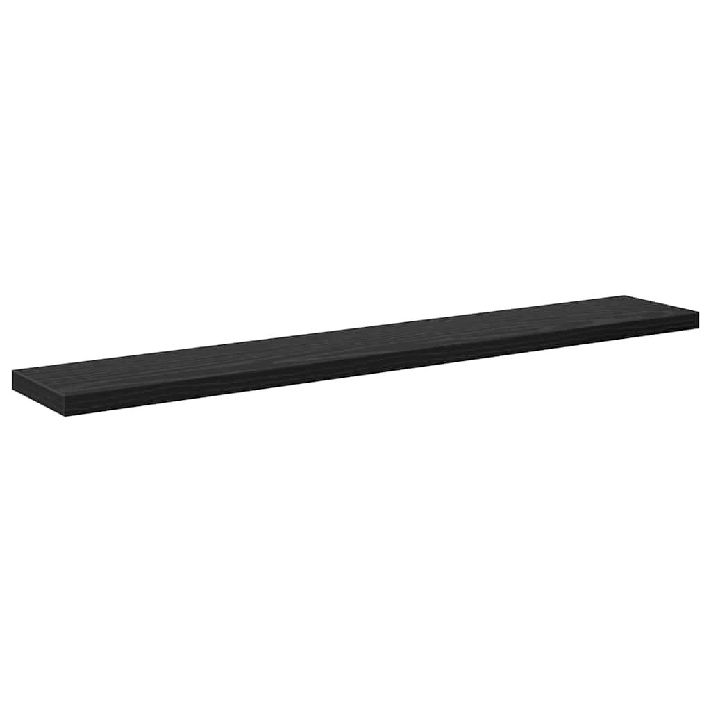 Regalbrett 4 pcs Schwarz 60 x 10 x 1.5 cm Holzwerkstoff