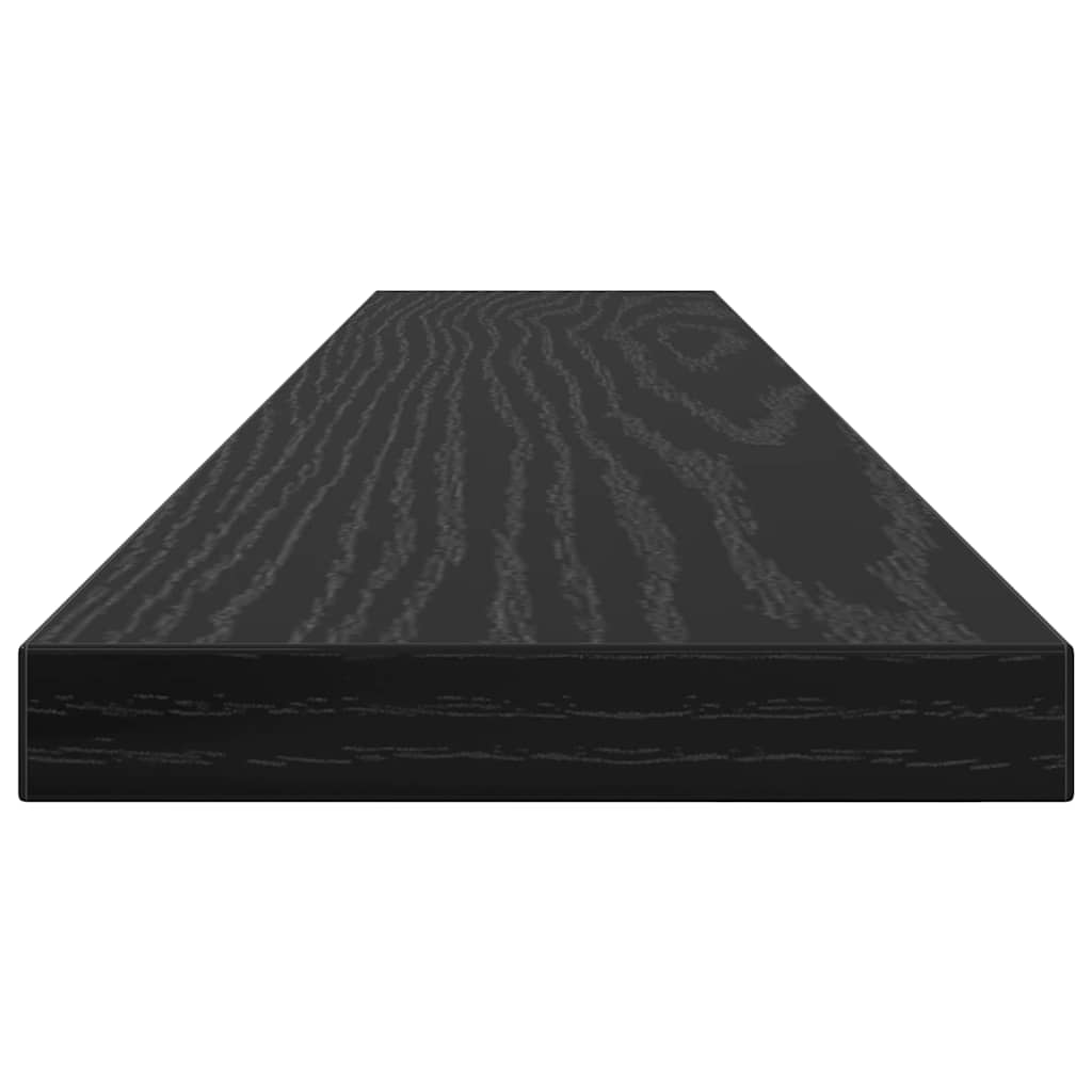 Regalbrett 4 pcs Schwarz 60 x 10 x 1.5 cm Holzwerkstoff