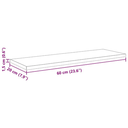 Regalbrett 4 pcs Schwarz 60 x 20 x 1.5 cm Holzwerkstoff