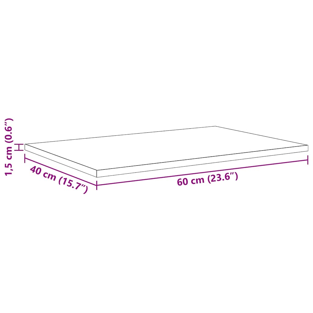 Regalbrett 4 pcs Braun 60 x 40 x 1.5 cm Holzwerkstoff