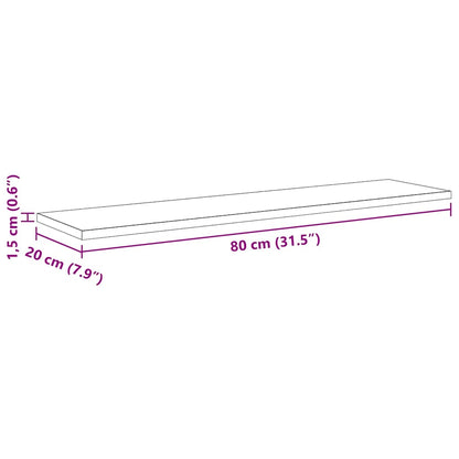 Regalbrett 4 pcs Braun 80 x 20 x 1.5 cm Holzwerkstoff