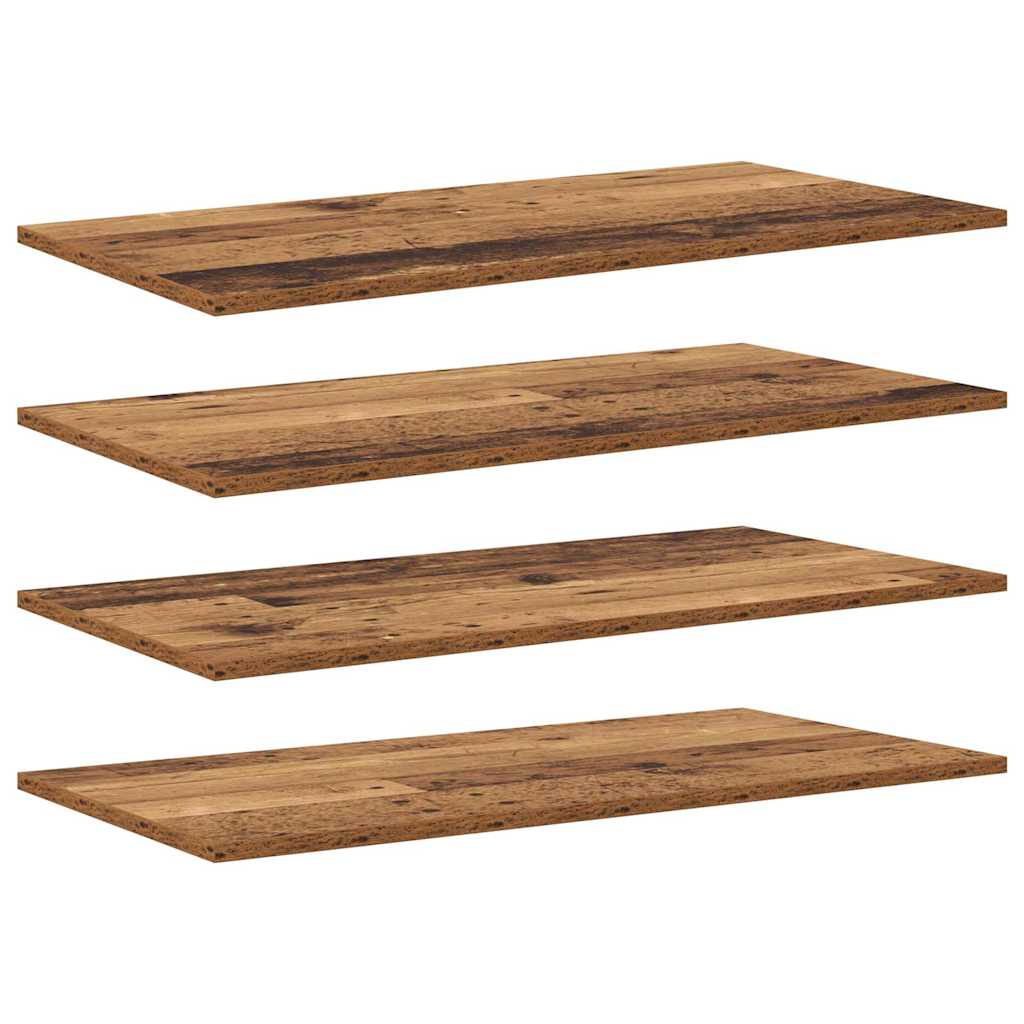 Regalbrett 4 pcs Braun 80 x 40 x 1.5 cm Holzwerkstoff