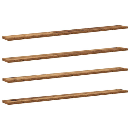 Regalbrett 4 pcs Braun 100 x 10 x 1.5 cm Holzwerkstoff