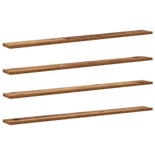 Regalbrett 4 pcs Braun 100 x 10 x 1.5 cm Holzwerkstoff