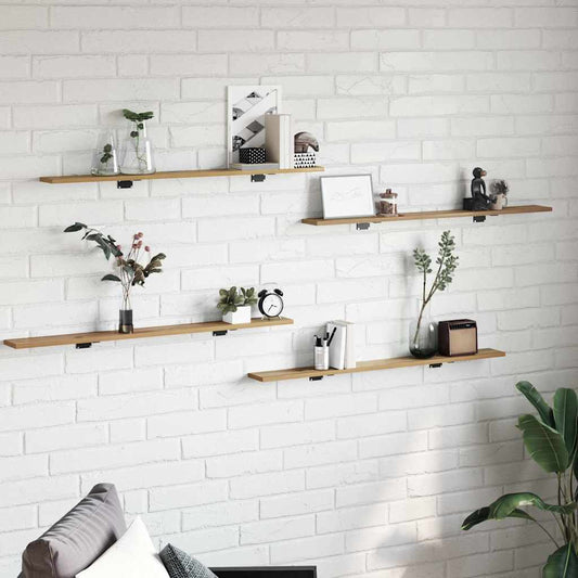 Regalbrett 4 pcs Braun 100 x 10 x 1.5 cm Holzwerkstoff