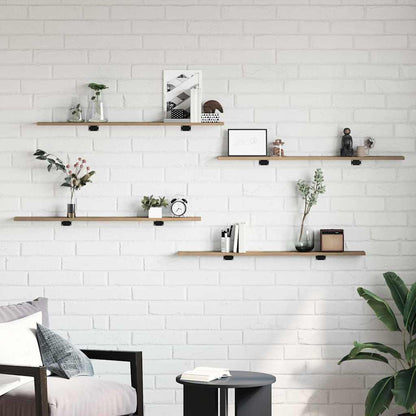 Regalbrett 4 pcs Braun 100 x 10 x 1.5 cm Holzwerkstoff
