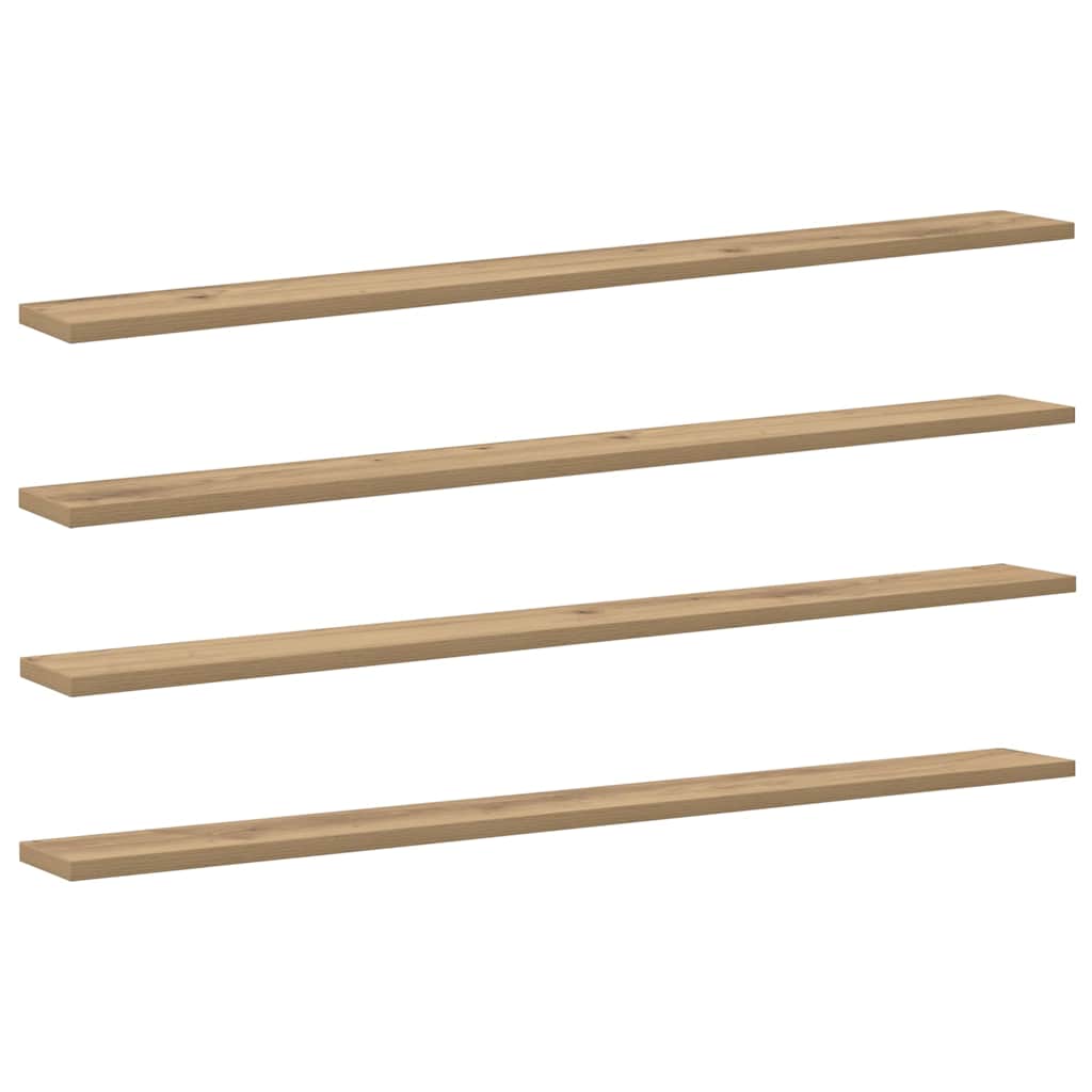 Regalbrett 4 pcs Braun 100 x 10 x 1.5 cm Holzwerkstoff