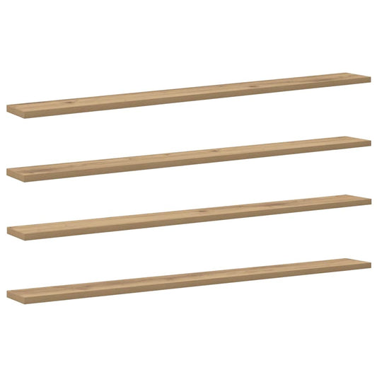 Regalbrett 4 pcs Braun 100 x 10 x 1.5 cm Holzwerkstoff