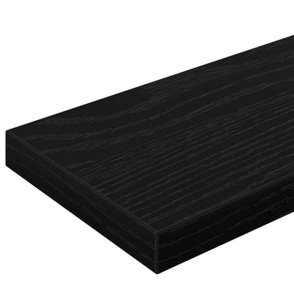 Regalbrett 4 pcs Schwarz 100 x 10 x 1.5 cm Holzwerkstoff