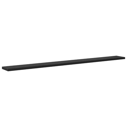 Regalbrett 4 pcs Schwarz 100 x 10 x 1.5 cm Holzwerkstoff