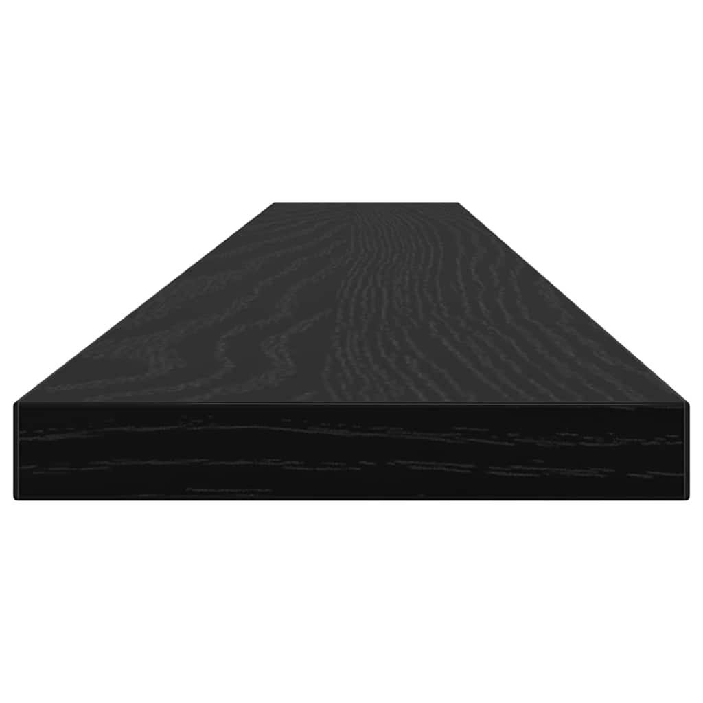 Regalbrett 4 pcs Schwarz 100 x 10 x 1.5 cm Holzwerkstoff
