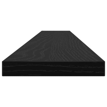 Regalbrett 4 pcs Schwarz 100 x 10 x 1.5 cm Holzwerkstoff