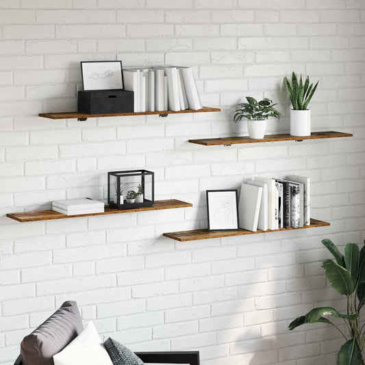 Regalbrett 4 pcs Braun 100 x 20 x 1.5 cm Holzwerkstoff