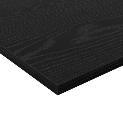 Regalbrett 4 pcs Schwarz 100 x 20 x 1.5 cm Holzwerkstoff