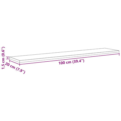 Regalbrett 4 pcs Schwarz 100 x 20 x 1.5 cm Holzwerkstoff