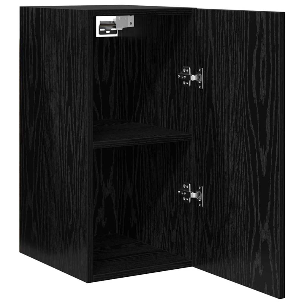 TV Einheit Wandmontiert 2 pcs Schwarze Eiche Holzwerkstoff
