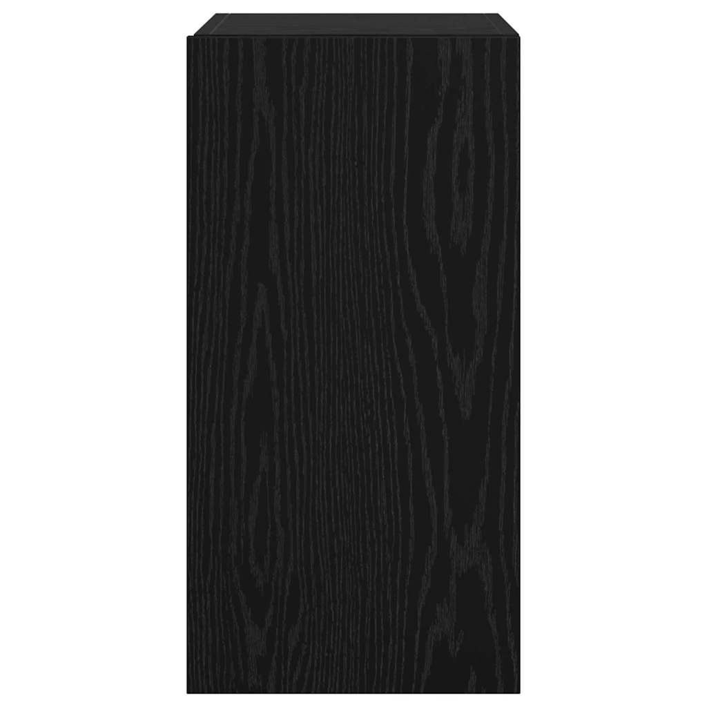 TV Einheit Wandmontiert 2 pcs Schwarze Eiche Holzwerkstoff