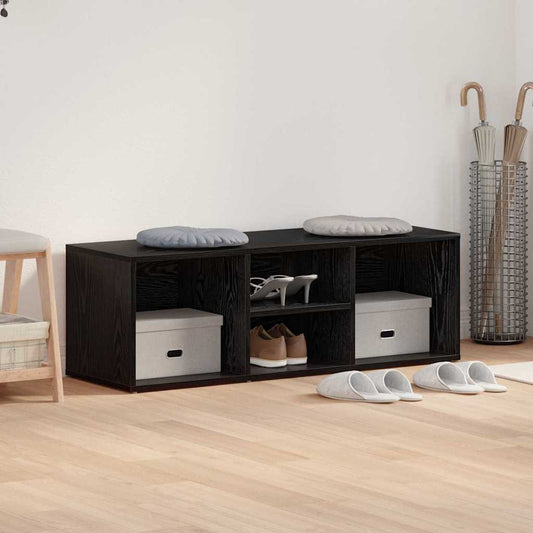 Schuhaufbewahrungsbank Schwarze Eiche 102 x 35 x 35 cm