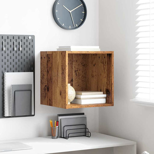 Wandschrank Altholz 37 x 37 x 37 cm Holzwerkstoff