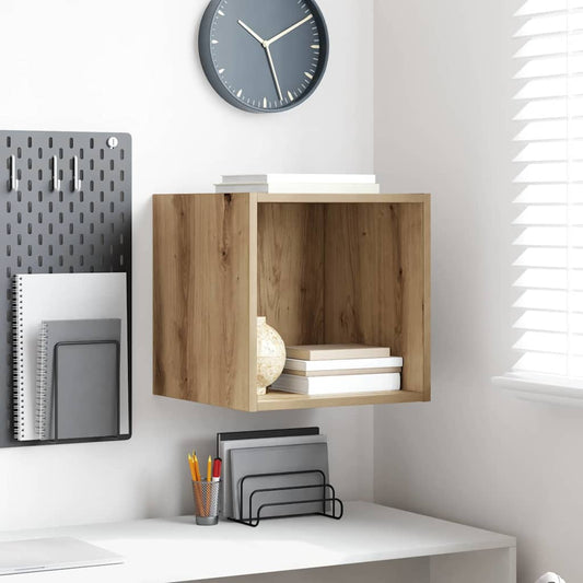 Wandschrank Eiche handwerklich 37 x 37 x 37 cm Holzwerkstoff