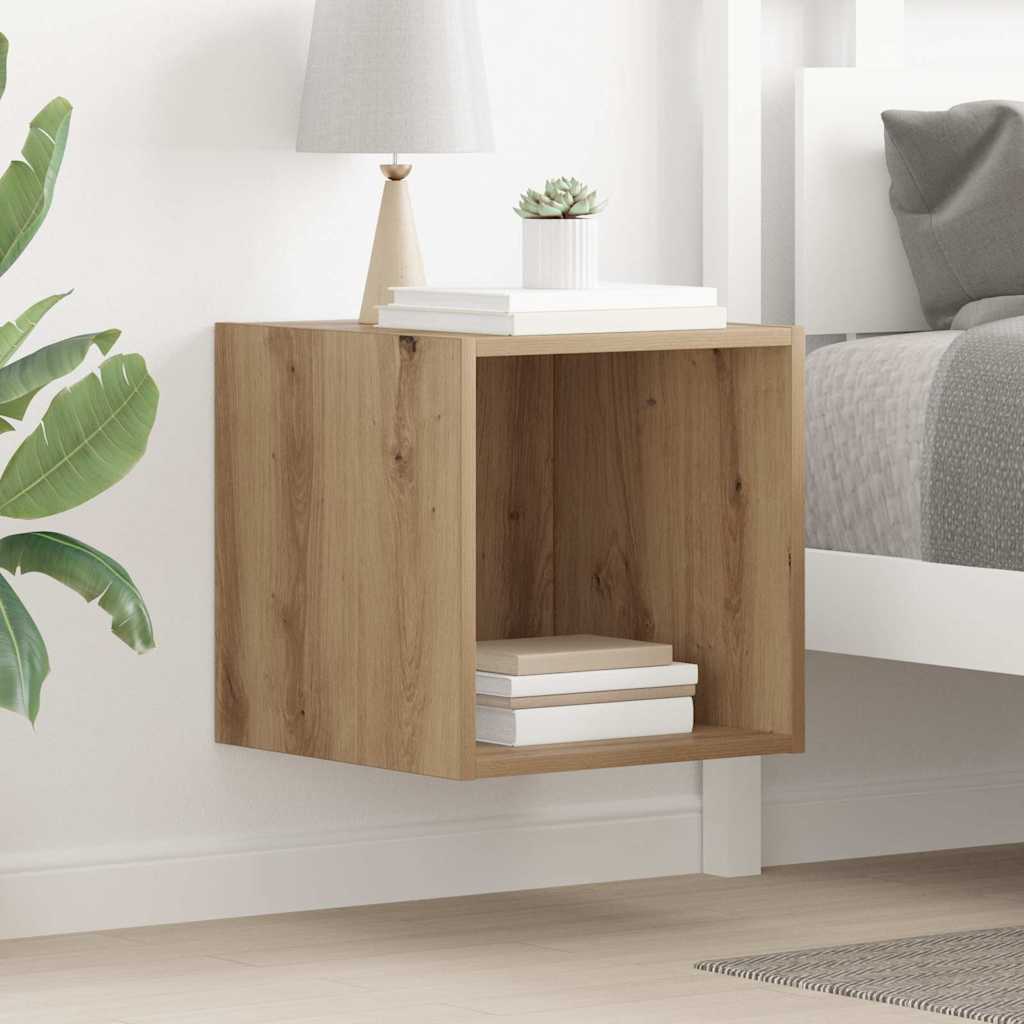 Wandschrank Eiche handwerklich 37 x 37 x 37 cm Holzwerkstoff